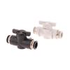 Buc 4Mm 6Mm 8Mm 10Mm 12Mm Black Pneumatic Push In Quick Joint Connector Hand Valve To Turn Switch Manual Ball Current Limiting