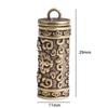 1Pcs Brass Buddha Sutra Cylinder Pendant Keychain Hanging Necklace Medicine Box