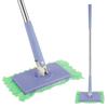 Microfiber Dust Mop Auto Cloth Changing Mini 360°Rotating Flat Floor Mop Compatible with Face Towels Multifunctional