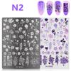 Butterfly Flower Nail Art Stamping Plates Drawing Template Geometric Stripe Line 3D Image Stencil Mold Manicure Template