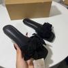 Fashion Summer New Plus Size 43 Women's Slippers Korean Style Fashion Outer Slippers Elegant Flower Ladies Flat Slippers Chaussure Femme