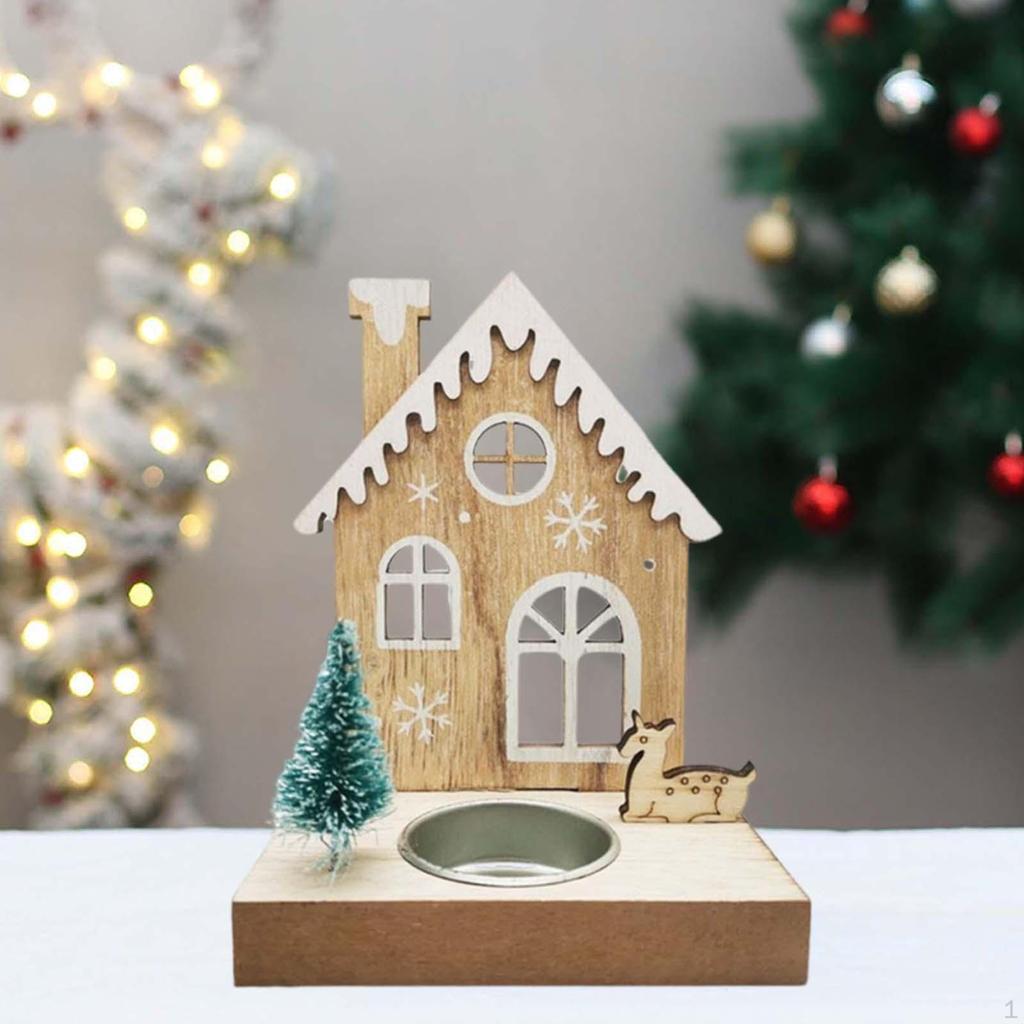 Подсвечник для рождественского домика, подсвечник для фермерского дома, столешница 4x2,6x5,2 дюйма, деревенский