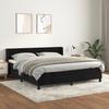 VidaXL Divan Bed and Mattress Black 160x200 Cm Velvet 3130849