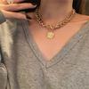 Punk Thick Chain Double Ladies Necklace Dripping Pendant Necklace New Charm Jewelry Gift