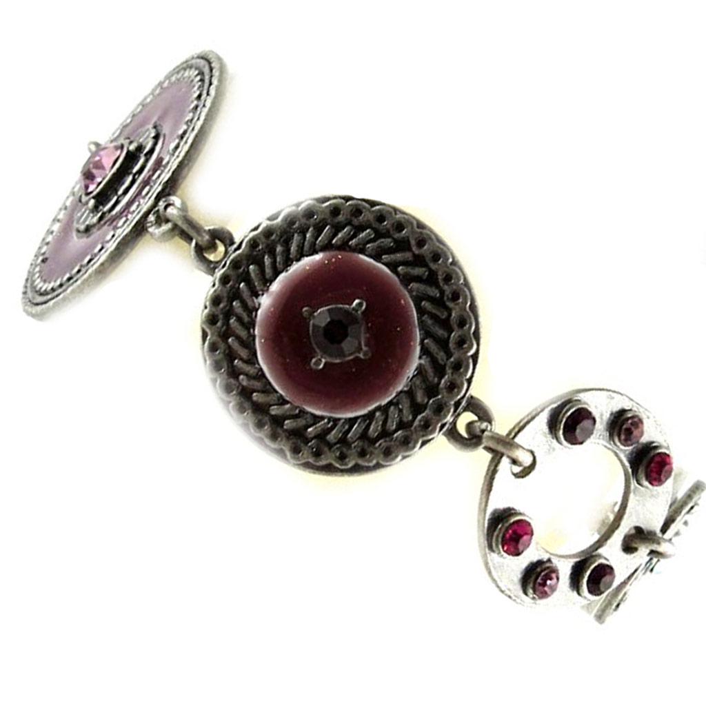 Les Trésors De Lily [E2567] - Designer Bracelet 'Byzance' Purple Gray