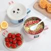 Cartoon Japanese Rabbit Instant Noodle Bowl Stainless Steel Double-layer Rice Bowl Soup Bowl Portable Tableware with Lid Spoon