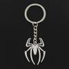 Fashion 30mm Key Ring Metal Key Chain Keychain Jewelry Antique Silver Color Plated Spider Halloween 38x29mm Pendant