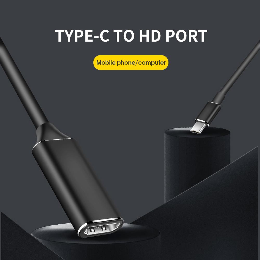 4K 30HZ Type C To HDMI Cable USB C To HDMI Converter TV Display USB 3.1 HDMI Cable Adapter for PC Computer TV Display Phone