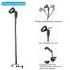 PATIKIL Gooseneck Desk Microphone Stand Flexible Arm with Clip Desktop Microphone Stand for Singing Speech To Microphone Holder Black 18.5" 3/8" 5/8"