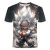 2024 Summer New T-shirt 3D Printed Anime Dragon Ball Series Short Sleeve Men's and Women's Personalized Versatile Top