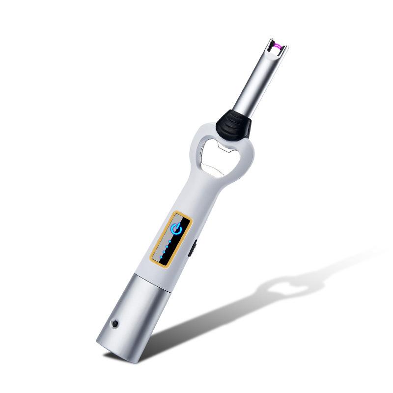 Multi Windproof Lighter BBQ Bottle Opener Arc Lighter USB Rechargeable Electric Lighter for Led Light Safety Kitchen Lighter