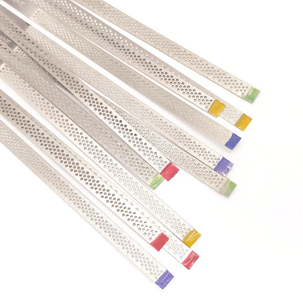 4mm Dental Metal Polishing Stick Polish Strip with Double Sides of Diamond Sanding Surface with Hole Teeth Whitening Materials