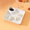 1pc-Dumpling Plate - Polished Square Snack Plate for Restaurant Kitchen, and Household Use - Creative Design, Easy To Clean