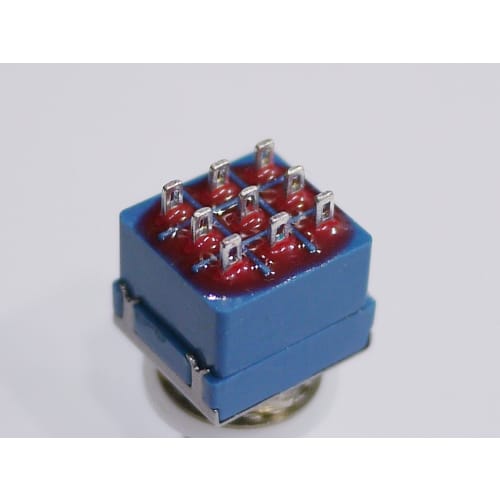 3PDT Foot Switch, CLIFF, FC71077 Type, 3-Circuit, 2-Contact, 9-Pin, Blue, Sold Individually (VGS-FSW9BLx1p)