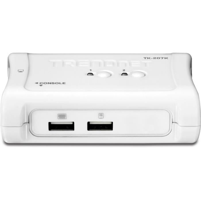 TRENDnet TK-207K KVM 2 Ports VGA USB + 2 Câbles