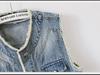 Women's Raw Edge Denim Vest - Summer 2025 Korean Style, Lightweight and Sleeveless