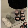 Summer New Hot Sale Women's Slippers Round Toe Platform Open Toe Outdoor Casual Flat Heel Fashion Concise Sandals