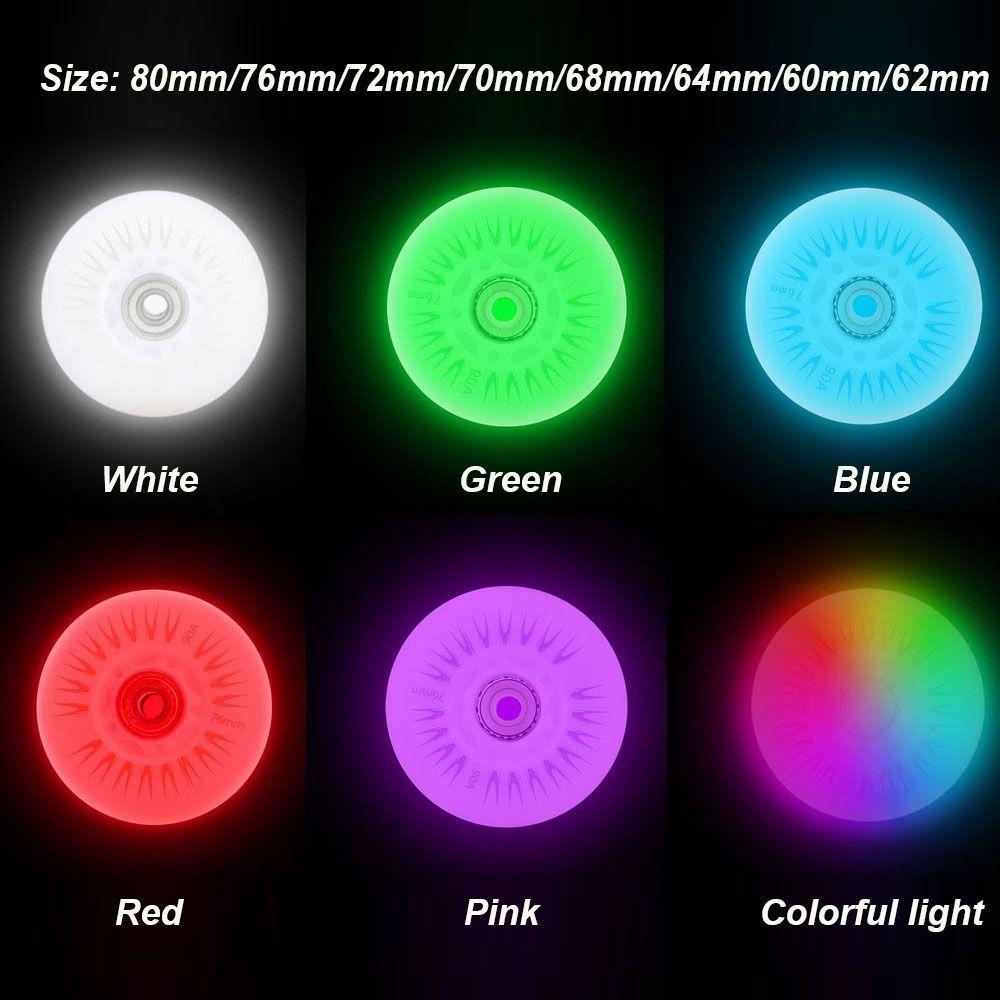 Kids 70mm 68mm 64mm 60mm 62mm 80mm 76mm 72mm Flash Wheel Roller Wheels Parts Outdoor Inline Skates
