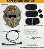 NEW W-Ronin Assault Helmet Tactical FAST Helmet Built-in Communication Headset Anti-fog Fan Detachable Mask Replacement Lens