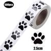 500 Pcs Dog Paw Dog Paw Sticker Colorful/Black Pet Dog Paw Sticker Hand Account Stickers  Children