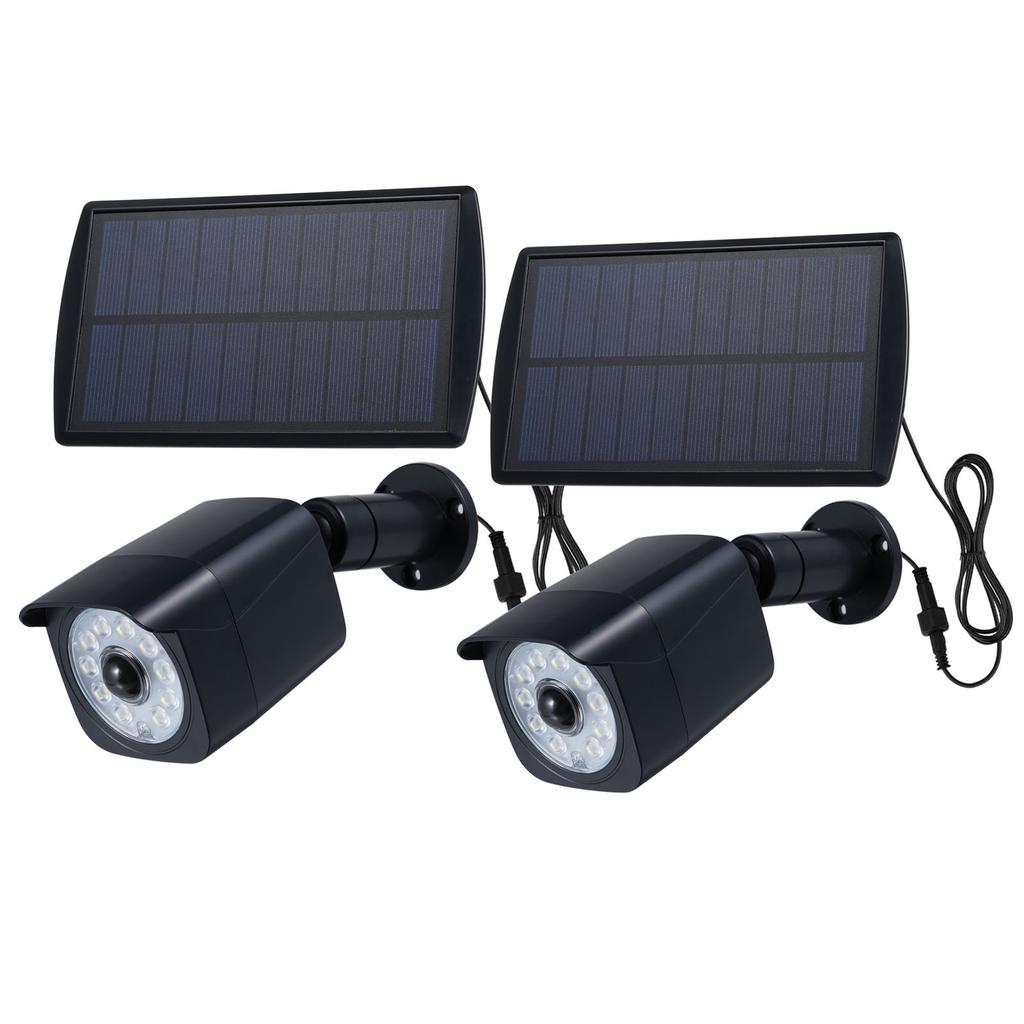 2 упаковки уличных датчиков движения, солнечные фонари, имитация охранного освещения, светодиодный прожектор