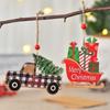 Sled/Plaid Car Christmas Wooden Car Pendant Hanging Christmas Decoration Friends