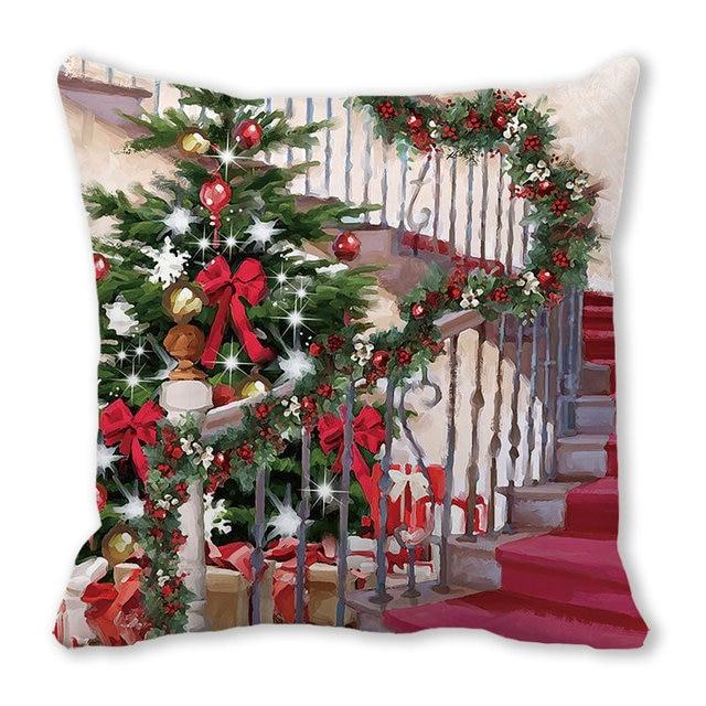 Christmas Ornament Navidad Noel Xmas Gifts Christmas Cushion Cover Merry Christmas Decorations for Home