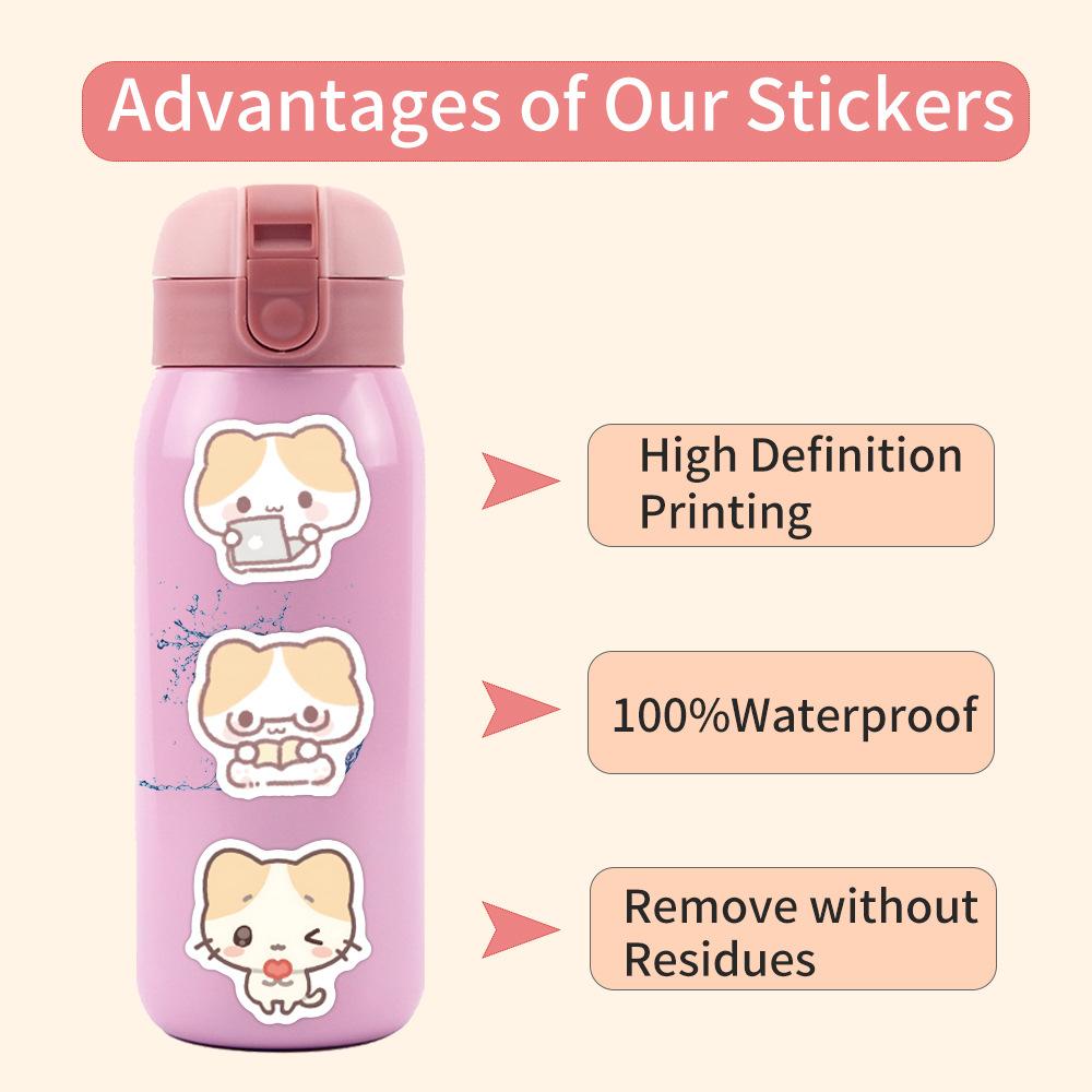 105 New Style Cotton Candy Cat Graffiti Stickers Decorate Refrigerator Skateboard Water Cup DIY Personality Stickers
