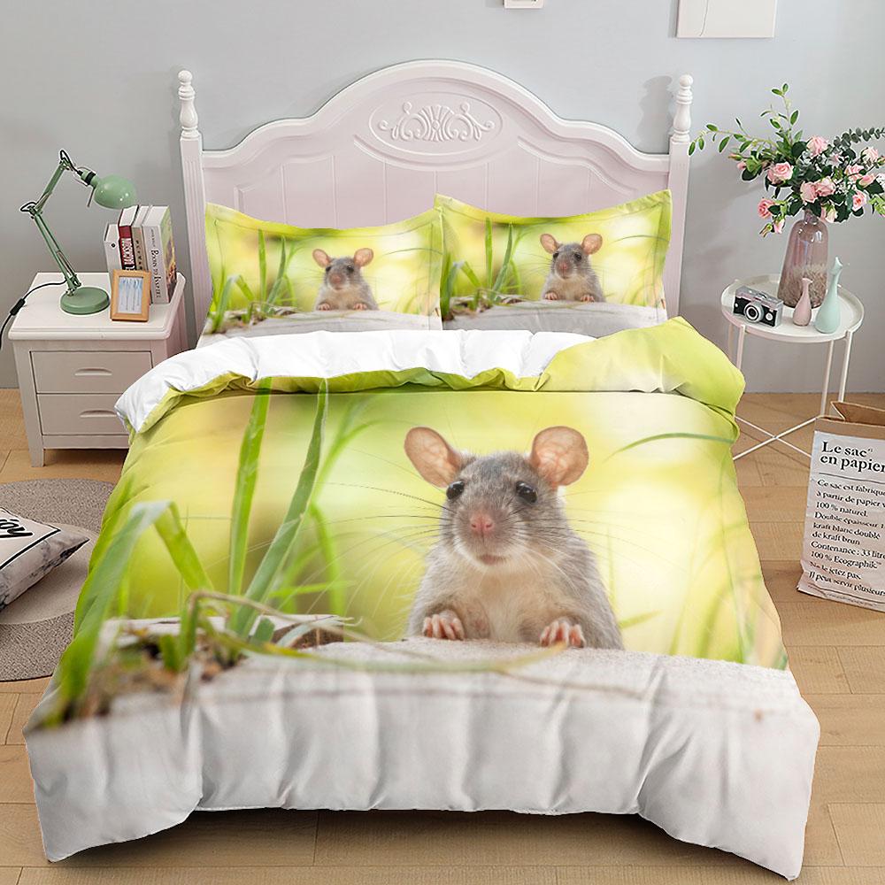 Lovely Rats Boys Duvet Cover Set UK Single Double Queen US Twin Full King Size Among Bed Linen Set