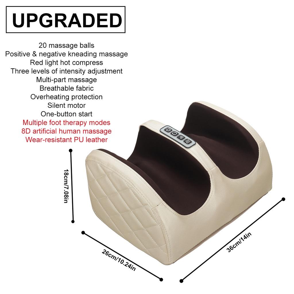 110v-240v Electric Shiatsu Foot Massager Roller Foot Massage Heating Therapy Foot Massage Machine for Relief Leg Fatigue Women/Men Gift