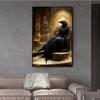 Vintage Funny Canvas Painting Metal Signs Spells and Charms Posters Print Black Raven Pictures for Bar Club Room Home Decor Gift No Frame