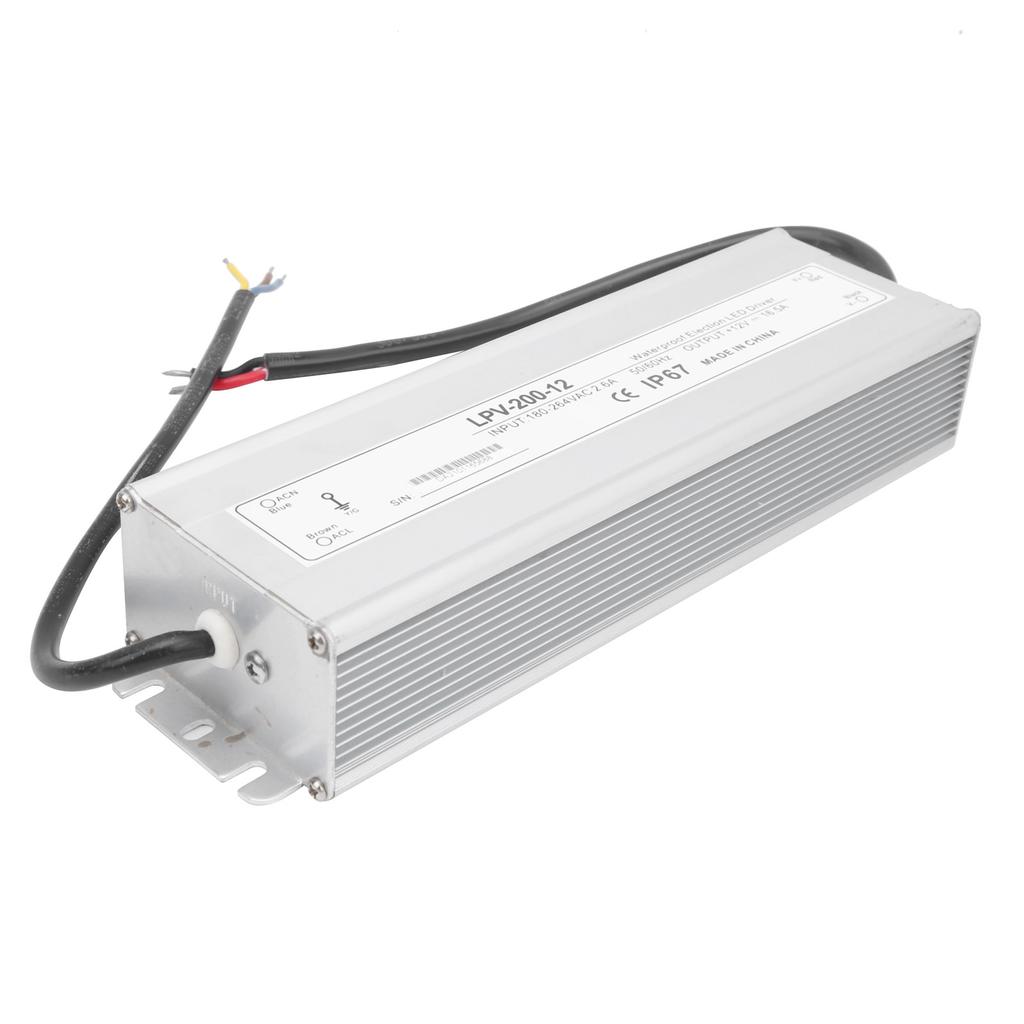 BERM Waterproof Power Supply for LED Light Industry Driver Equipment DC12V 200W LPV‑200‑12