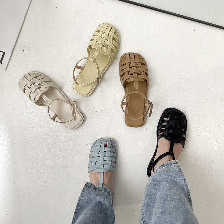 Women's Gladiator Sandals 2024 New Summer Women's Casual Trend Flat Sandals Fashion Elegant Weave Comfortable Sandals Sandalias