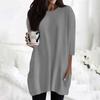 Women's  Casual 3/4 Sleeve Shirts Fashion Print Tunic Tops With Pockets
