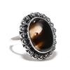 Banded Agate Gemstone Handmade 925 Sterling Silver Jewelry Ring 8 SU-9997