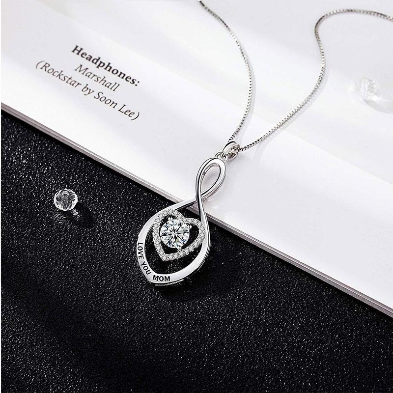 Nehzy 925 Sterling Silver New Woman Fashion Jewelry High Quality Crystal Zircon Heart Pendant Necklace Length 45cm
