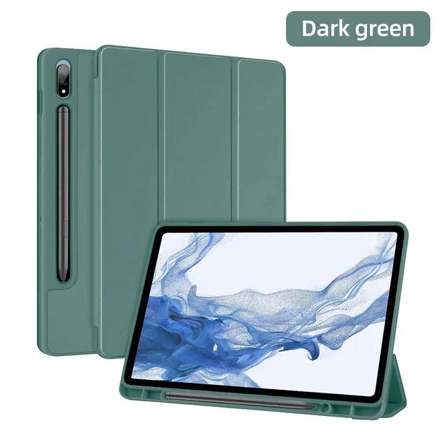 Tablet Flip Smart Leather Case for Samsung Galaxy Tab S10 Plus S10+ 12.4 S10 Ultra 14.6 2024 S9 FE S8Plus S7 FE A9 A8 S6 Lite