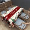 Christmas Tablecloth Holiday Decor for Home Dining Room Festive Party Decorations Waterproof Washable