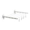 Wall Mounted Clothes Drying Rack Folding Telescopic Punch Free Plastic Laundry Rack for Indoor