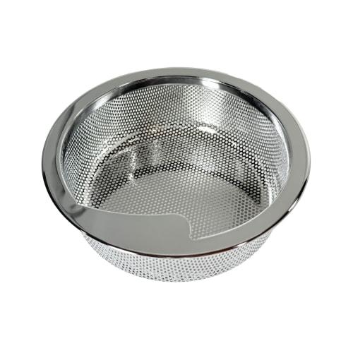 Antibacterial Drainage Bin, 135mm Diameter, Stainless Steel, Drainer, Garbage Receptacle, Slime Control, KEEP FINE, Shallow, 13.5mm, Perforated