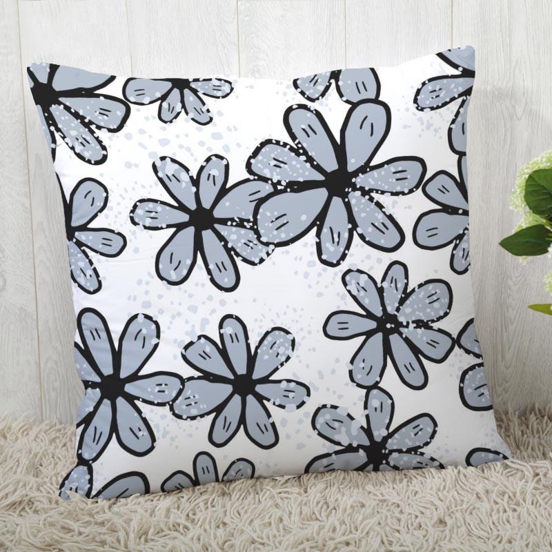 Chamomile Pillowcase Sofa Car Waist  Home Style Flower Landscape Cushion Cover