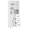VidaXL Highboard White 69.5x34x180 Cm Engineered Wood 3189413