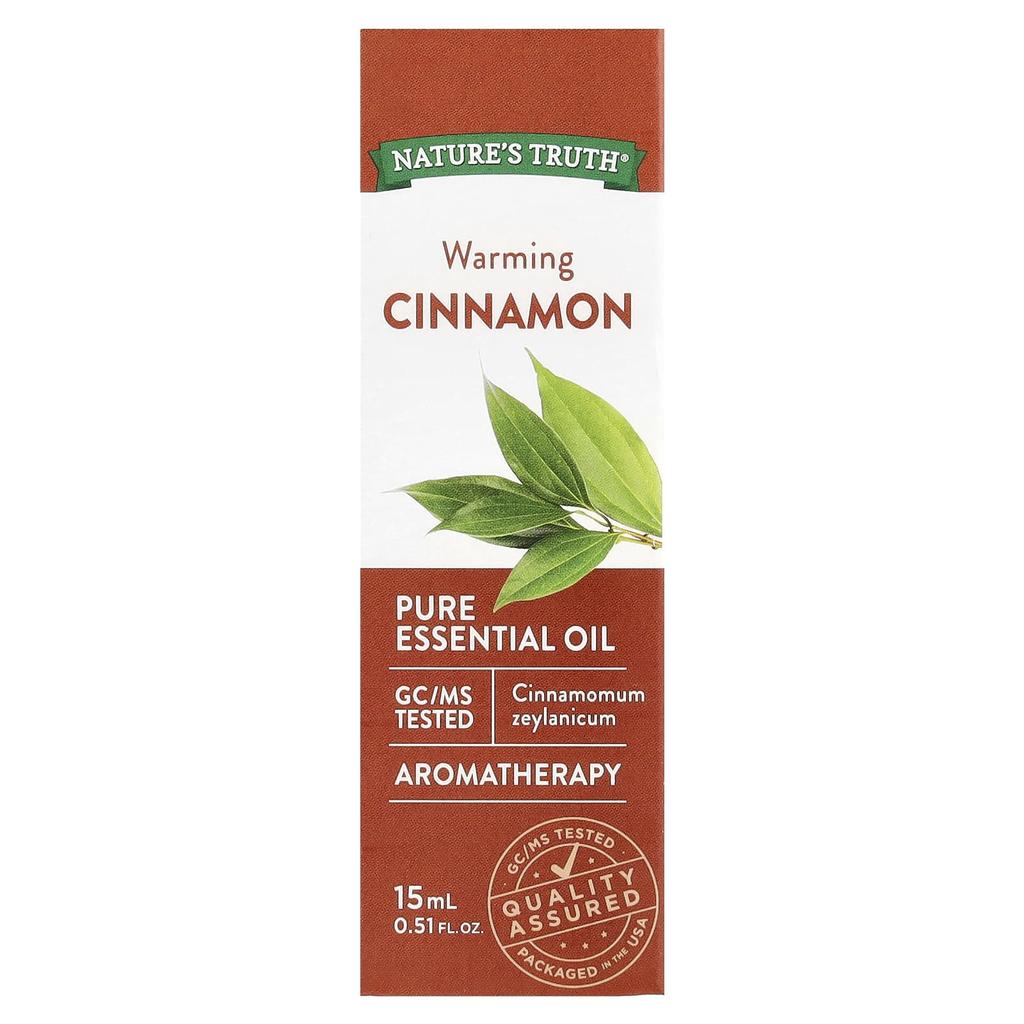 Nature's Truth Pure Essential Oil, Warming Cinnamon, 0.51 Fl Oz (15 Ml)