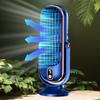 Air Cooling Fan USB Rechargeable 1800mAh Stand Mini USB Fan 5 Speeds Refrigeration Air Conditioning Fan 720 Surround LED Display