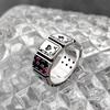 Vintage Playing Cards Rings for Women Girls Men Ace of Spades Poker Open Cuff Finger Ring Jewelry Gift