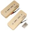 Wilkinson M Series Alnico 5 P90 Soap Bar Guitar Pickup Set for Les Paul/SG, Cream (Set of 2)