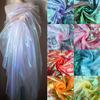 Colorful Sewing Mesh Cloth Fluorescent Yarn Organza Glass Yarn Laser Tulle Fabric Silk Chiffon