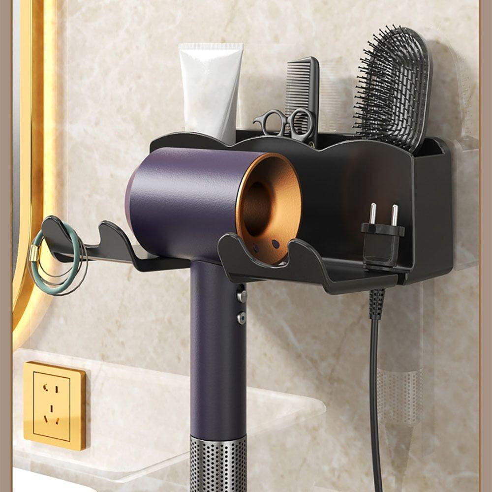 Plastic Hair Dryer Holder Black/White Sorting Bracket Durable Storage Rack