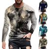 Men's T Shirt Graphic Abstract Neck Clothing Apparel Outdoor Long Sleeve Print Fashion Designer Vintage