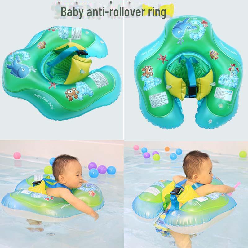 New Baby Swimming Ring with Double Airbag – Anti-Flip Safety for Newborns